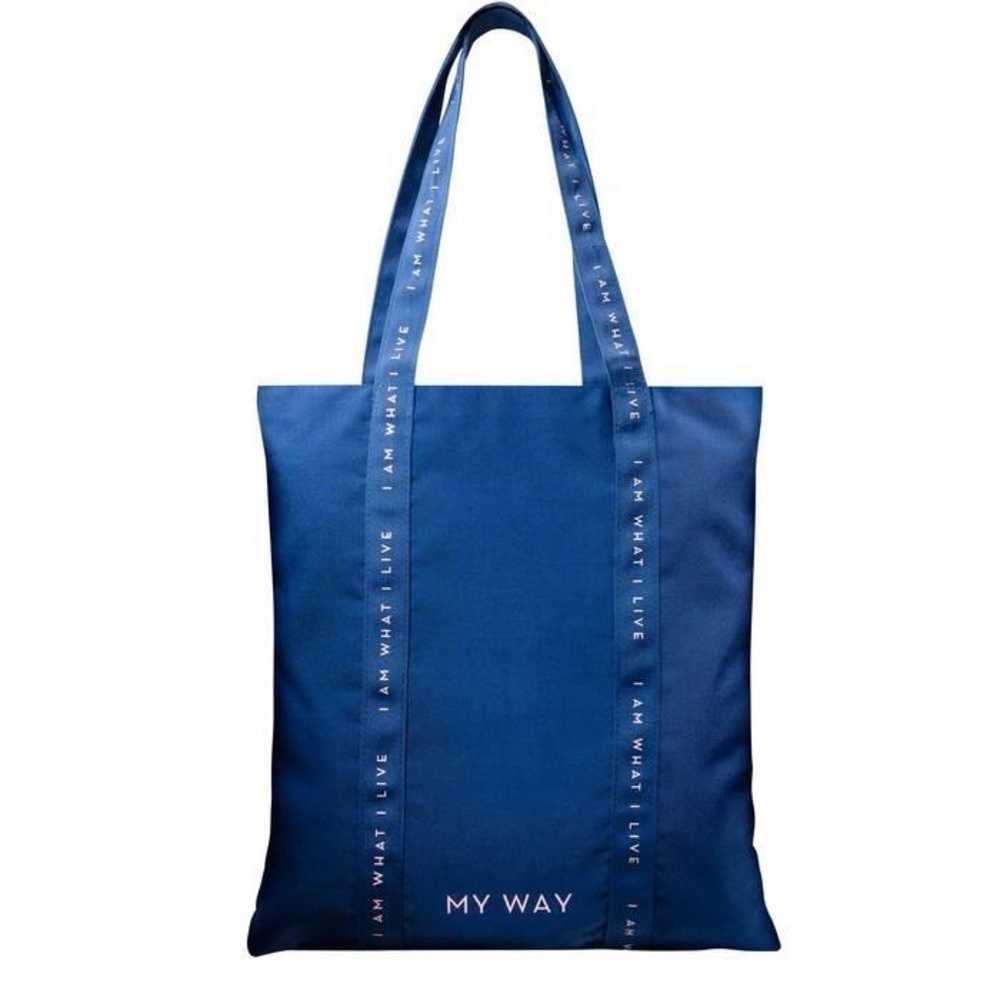 GIORGIO ARMANI MY Way dark blue tote bag, medium size